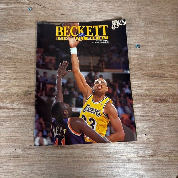 Beckett Other - Beckett Basketball Monthly July 1991 Issue 12 Kareem Abdul-Jabbar‎ Lakers Cover